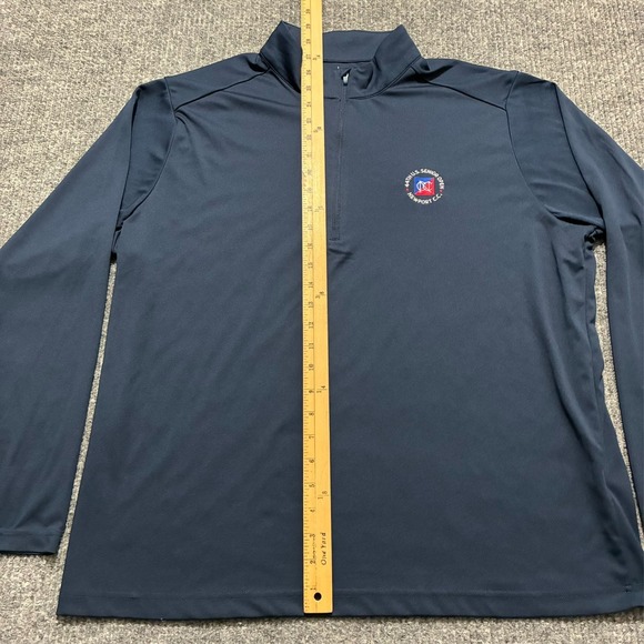 Antigua 44th U.S. Senior Open Long Sleeve Shirt Mens Size XL Navy 1/4 Zip - Picture 2 of 9